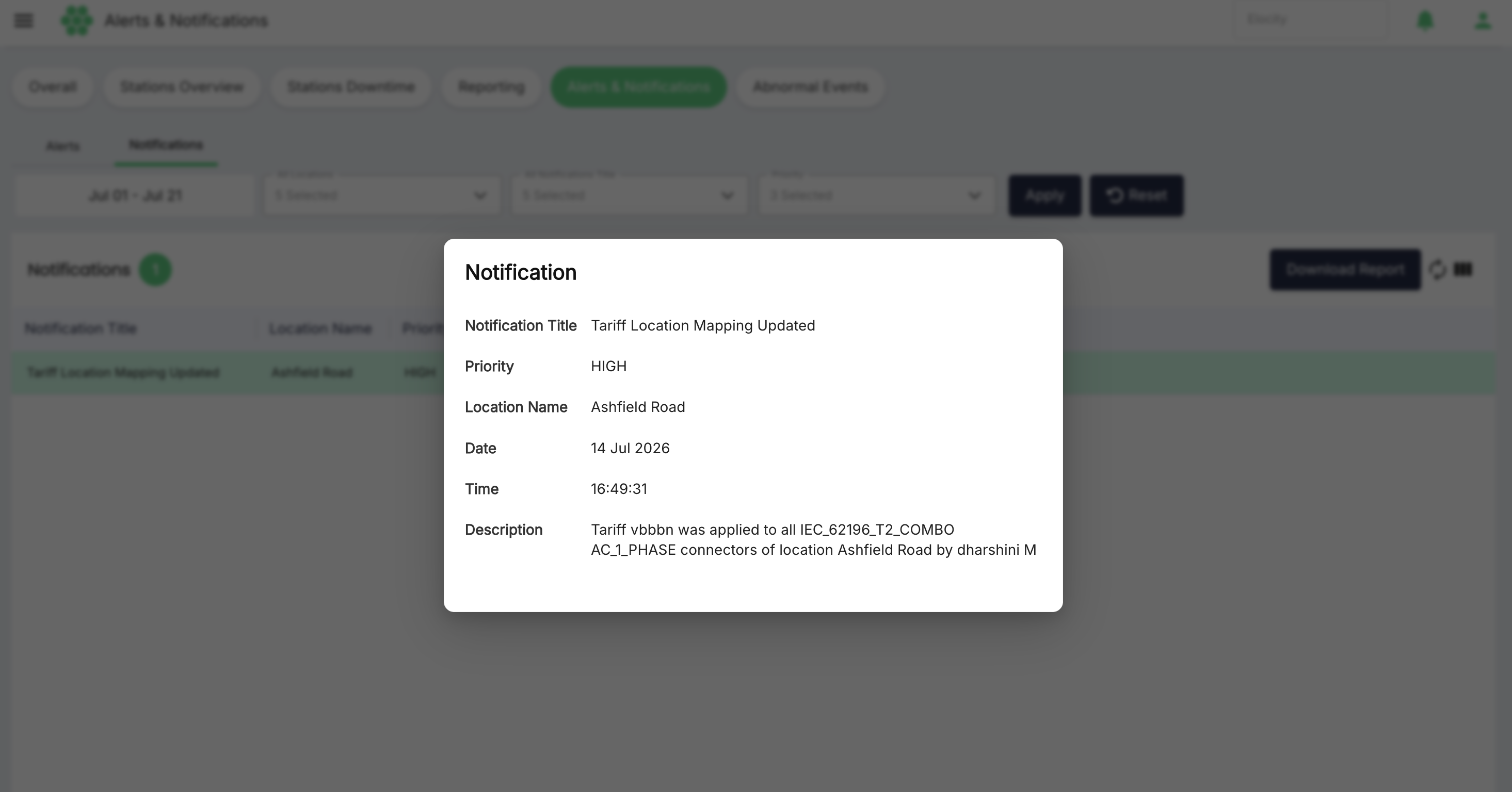 View Notification