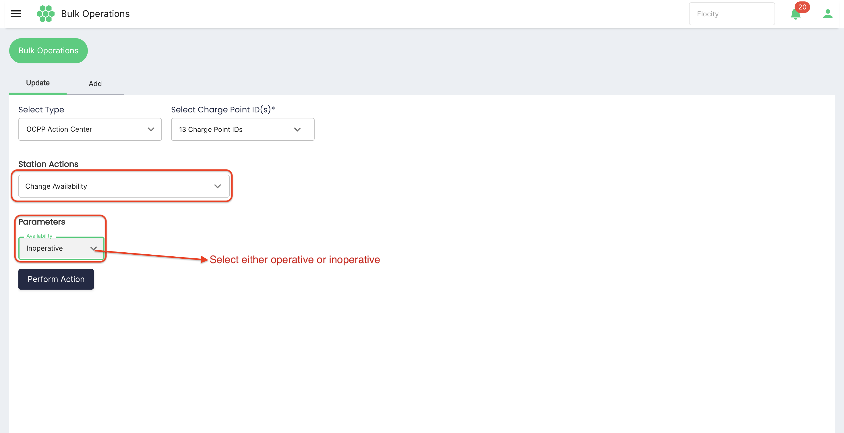 Change Availability