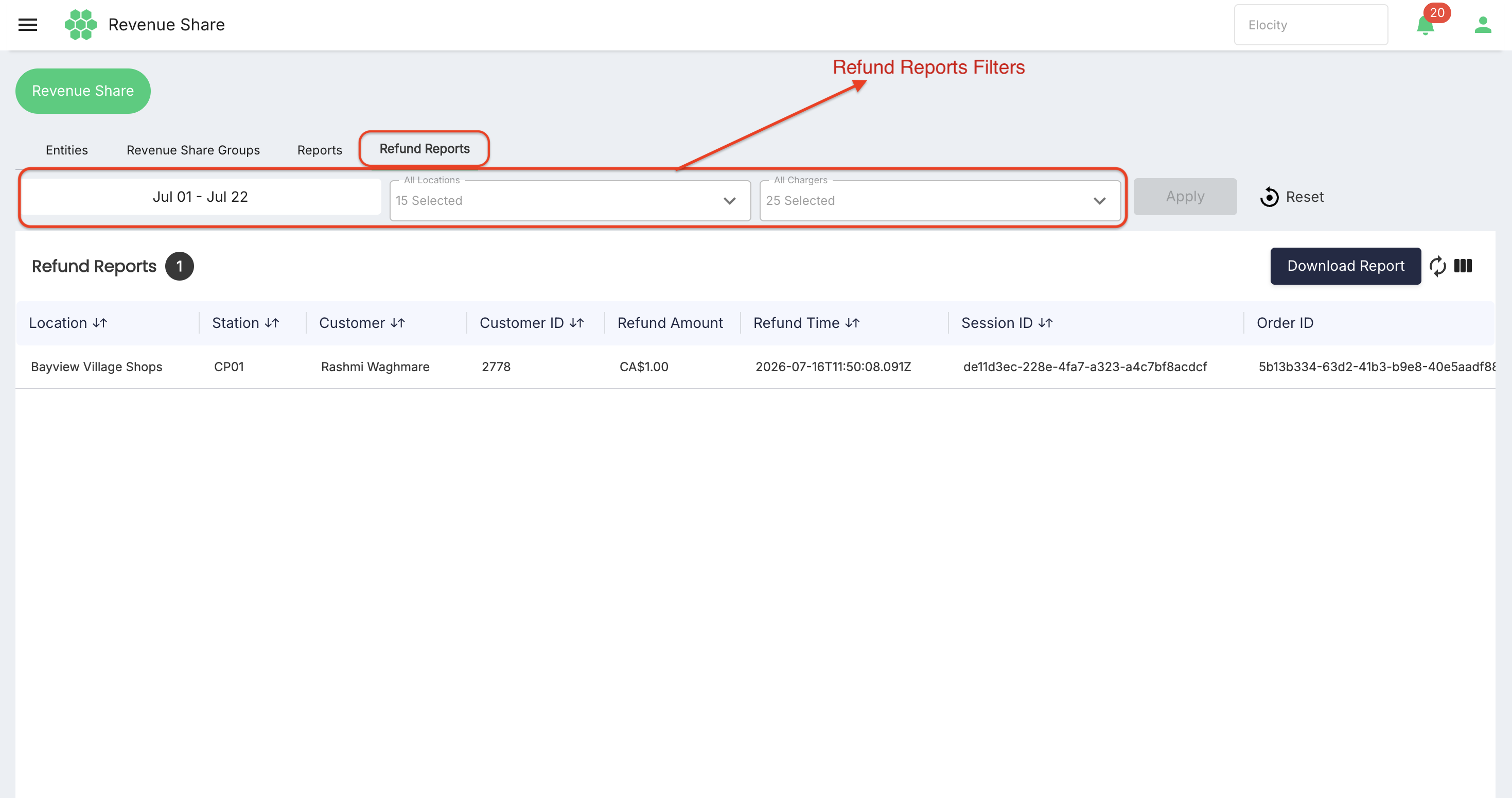 Refund Reports